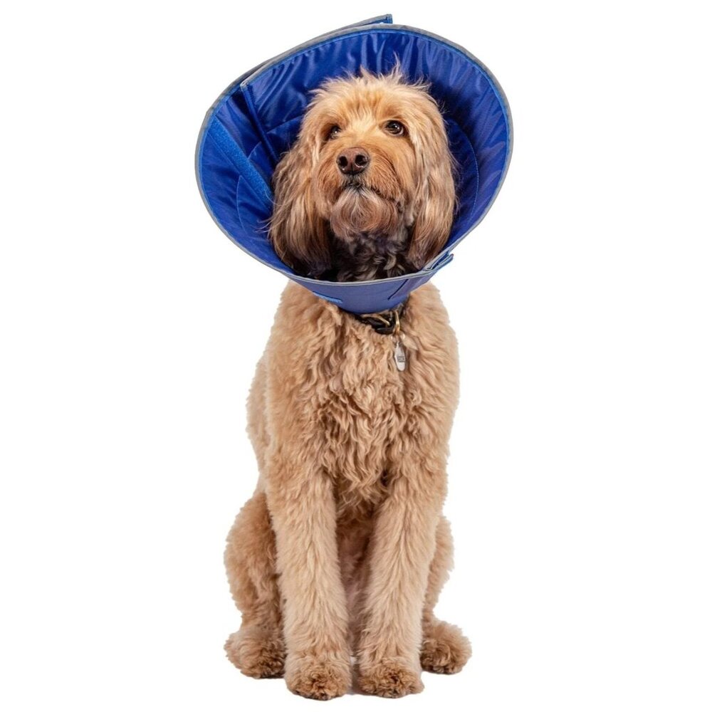 Calm Paws Dog Caring Soft Collar W/Calming Disk (Medium) Neck Size 12"-16" NEW